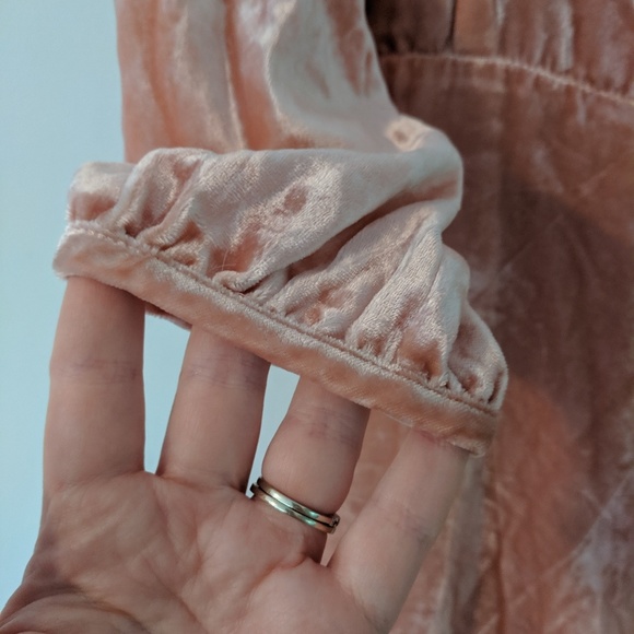 NWT J. Crew Pink Velvet Wrap Dress - Picture 5 of 6